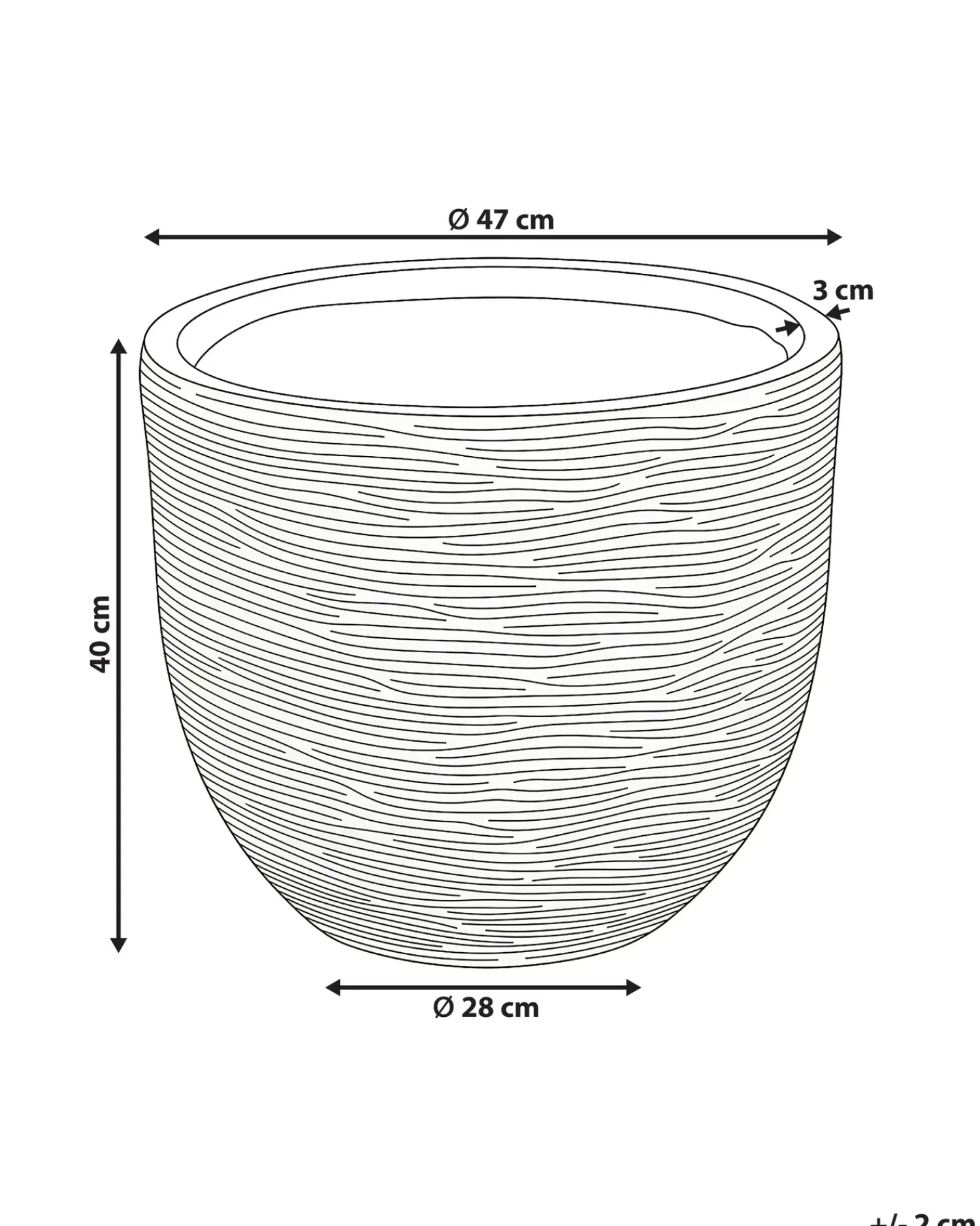 Online Beliani Vaso per piante LIXOURI 47 cm Beige