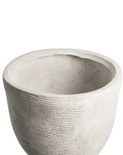 Outlet Beliani Vaso per piante LIXOURI 47 cm chiaro Grigio
