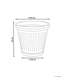 Best Beliani Vaso per piante MAIZE 43 cm Blu