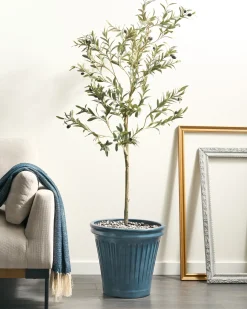 Best Beliani Vaso per piante MAIZE 43 cm Blu