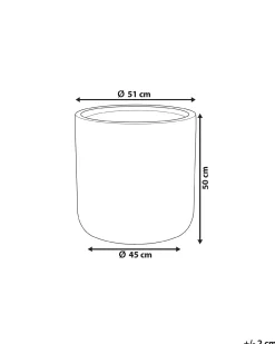 Beliani Vaso per piante MESSENE chiaro Grigio