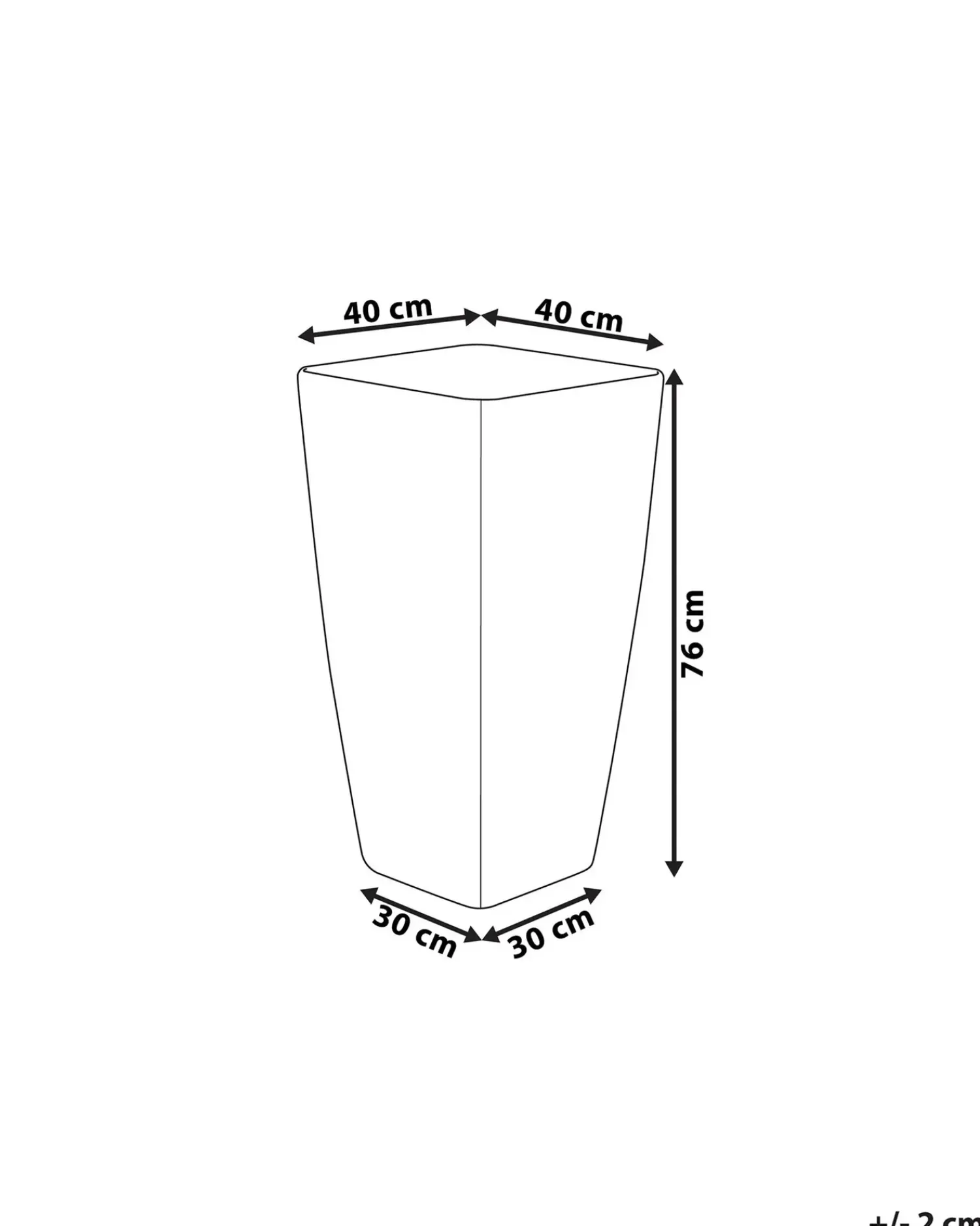 Online Beliani Vaso per piante MODI 40 cm Oro