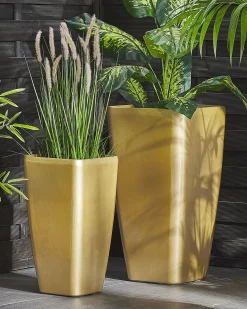 Online Beliani Vaso per piante MODI 40 cm Oro
