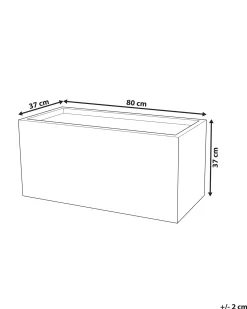 Discount Beliani Vaso per piante MYRA 80 cm Bianco