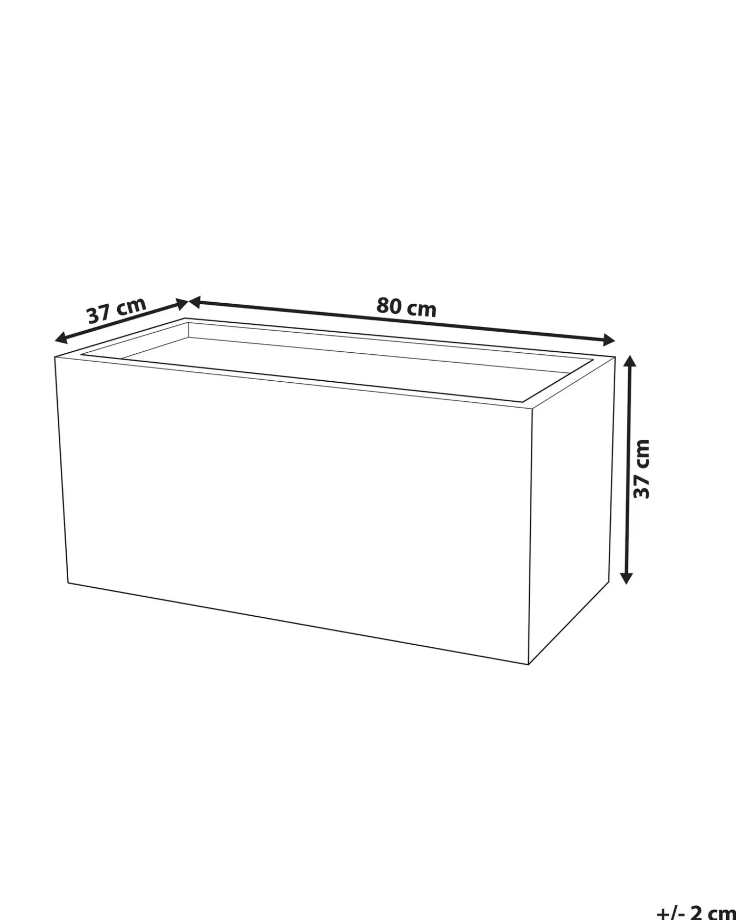 Discount Beliani Vaso per piante MYRA 80 cm Bianco