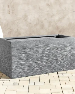 Best Beliani Vaso per piante MYRA 80 cm Grigio