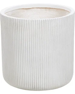 Discount Beliani Vaso per piante OREOI sporco Bianco
