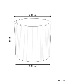 Beliani Vaso per piante OREOI grafite Grigio
