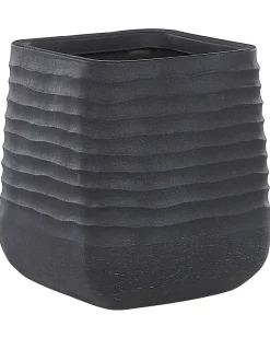 Discount Beliani Vaso per piante PARIKIA 50 cm Nero