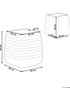 Discount Beliani Vaso per piante PARIKIA 50 cm Nero