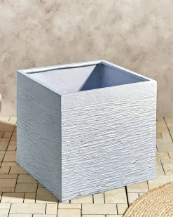 Discount Beliani Vaso per piante PAROS 50 cm Bianco