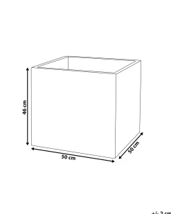 Discount Beliani Vaso per piante PAROS 50 cm Bianco