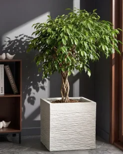 Sale Beliani Vaso per piante PAROS 40 cm Bianco