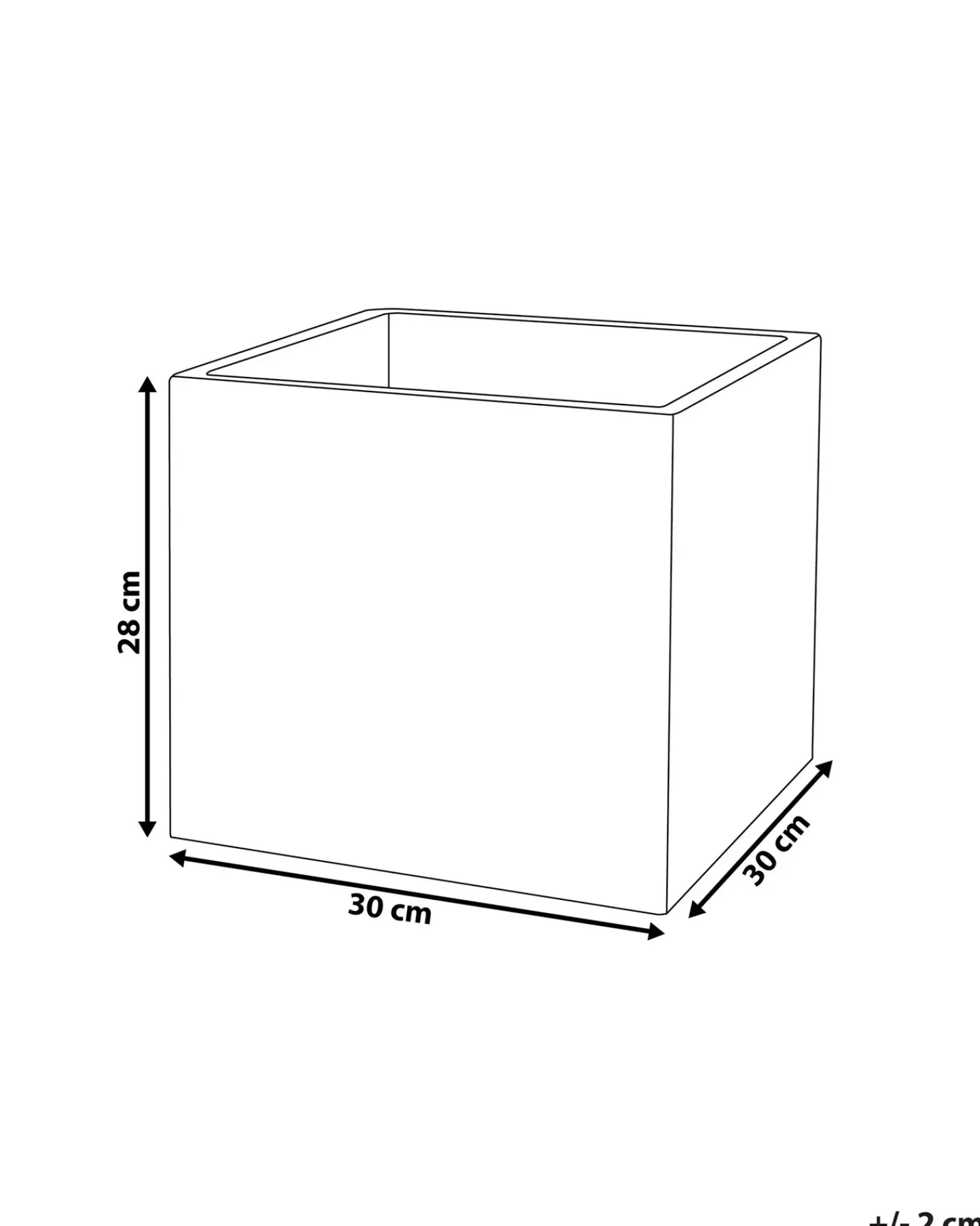 Online Beliani Vaso per piante PAROS 30 cm Bianco