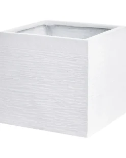 Online Beliani Vaso per piante PAROS 30 cm Bianco