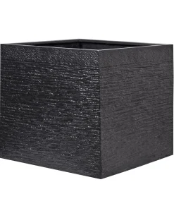 New Beliani Vaso per piante PAROS 50 cm Nero