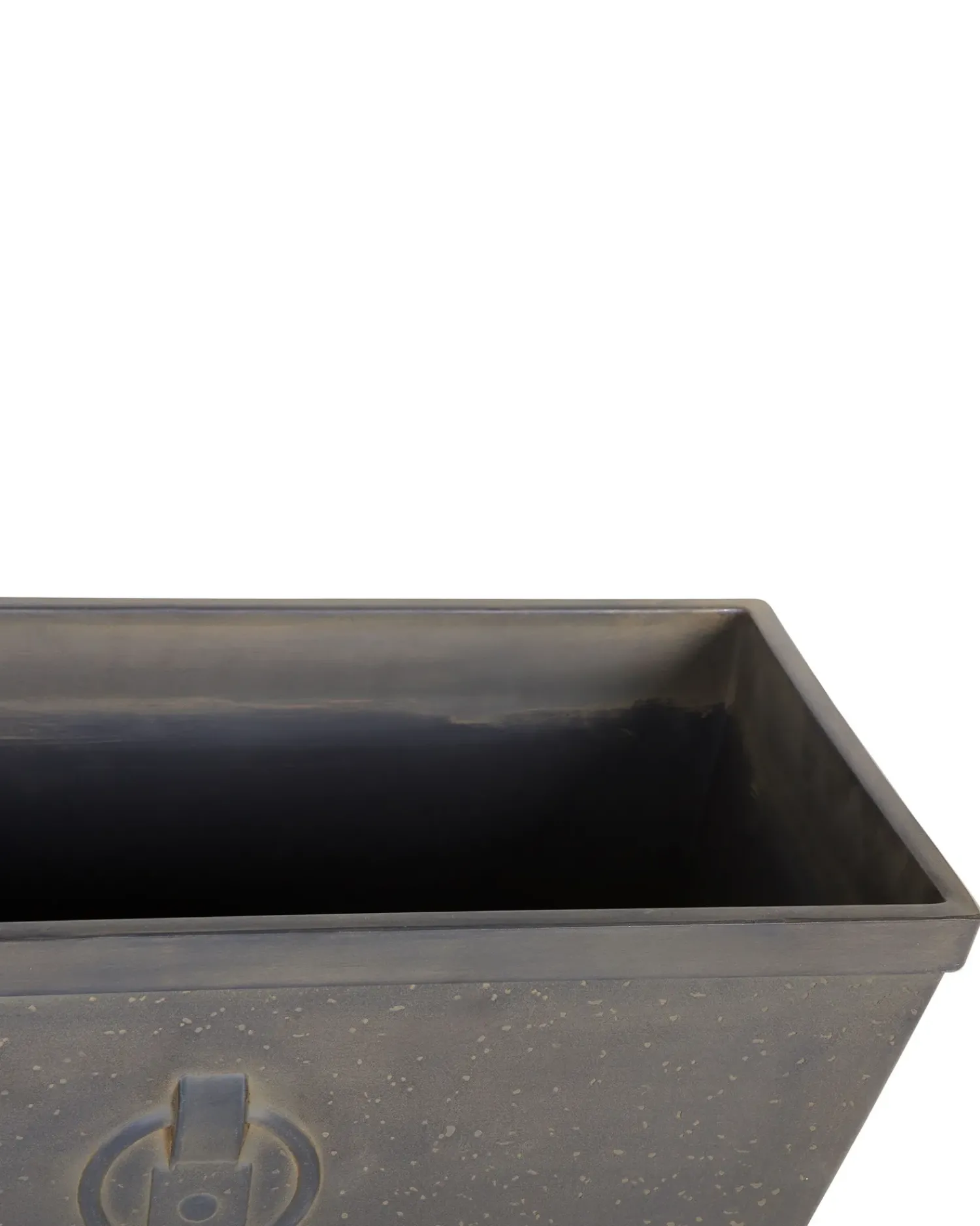 New Beliani Vaso per piante PORIA 60 cm Marrone