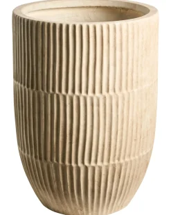Best Beliani Vaso per piante POROS 36 cm chiaro Beige