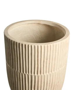 Best Beliani Vaso per piante POROS 36 cm chiaro Beige
