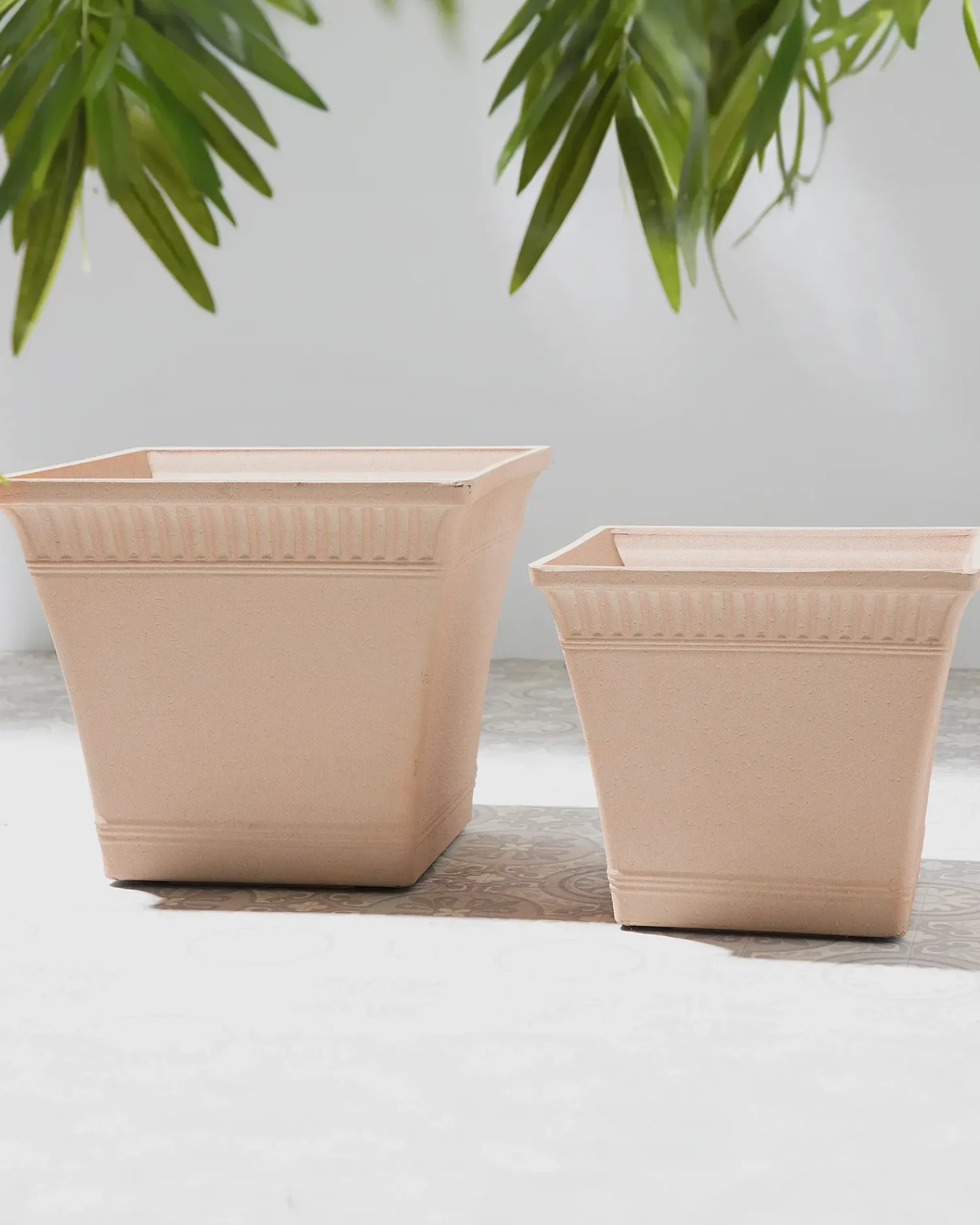 Hot Beliani Vaso per piante PSATHA 41 cm pesca Rosa