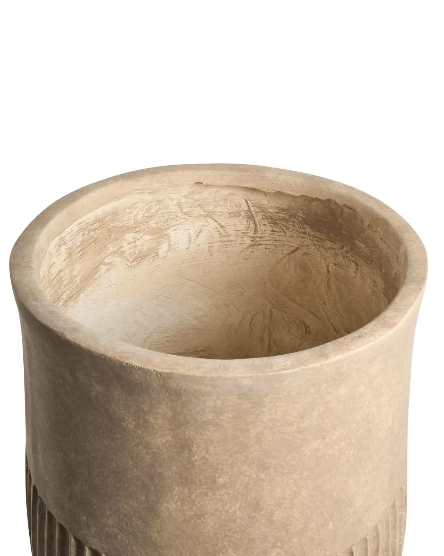 New Beliani Vaso per piante PYLAROS 36 cm Beige