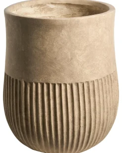 New Beliani Vaso per piante PYLAROS 36 cm Beige