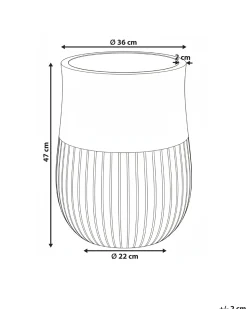 Outlet Beliani Vaso per piante PYLAROS 36 cm Grigio