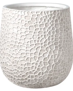 Hot Beliani Vaso per piante QIYUN 41 cm chiaro Beige