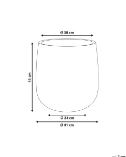 Hot Beliani Vaso per piante QIYUN 41 cm chiaro Beige