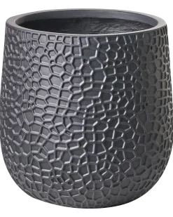Clearance Beliani Vaso per piante QIYUN 41 cm Nero