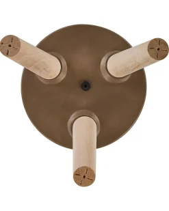 Hot Beliani Vaso per piante rialzato ACHILIO 30 cm Marrone scuro Beige Marrone Nero Oro