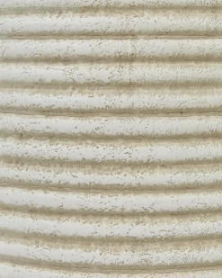 New Beliani Vaso per piante rialzato ALPINUS Metallo 31 cm Tortora Beige Oro