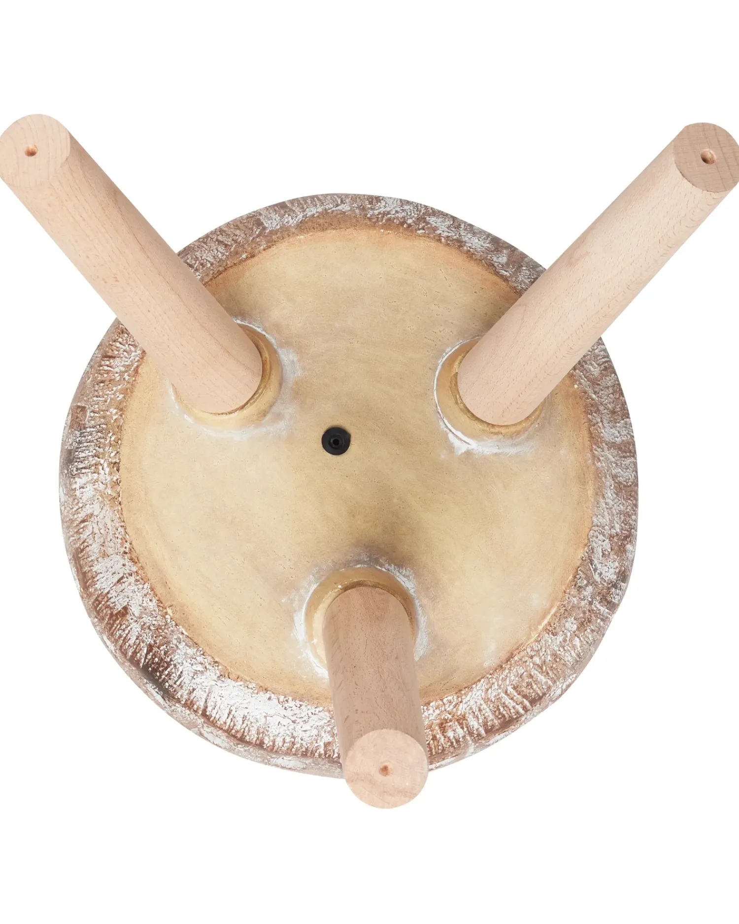 Online Beliani Vaso per piante rialzato ASCLEPIAS 27 cm Marrone chiaro Bianco Marrone