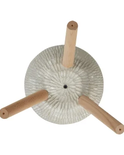 Beliani Vaso per piante rialzato ATHYRIUM 38 cm Beige Beige Grigio Marrone