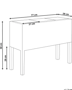Online Beliani Vaso per piante rialzato CARAGANA Rattan sintetico (PE) 77 cm scuro Marrone