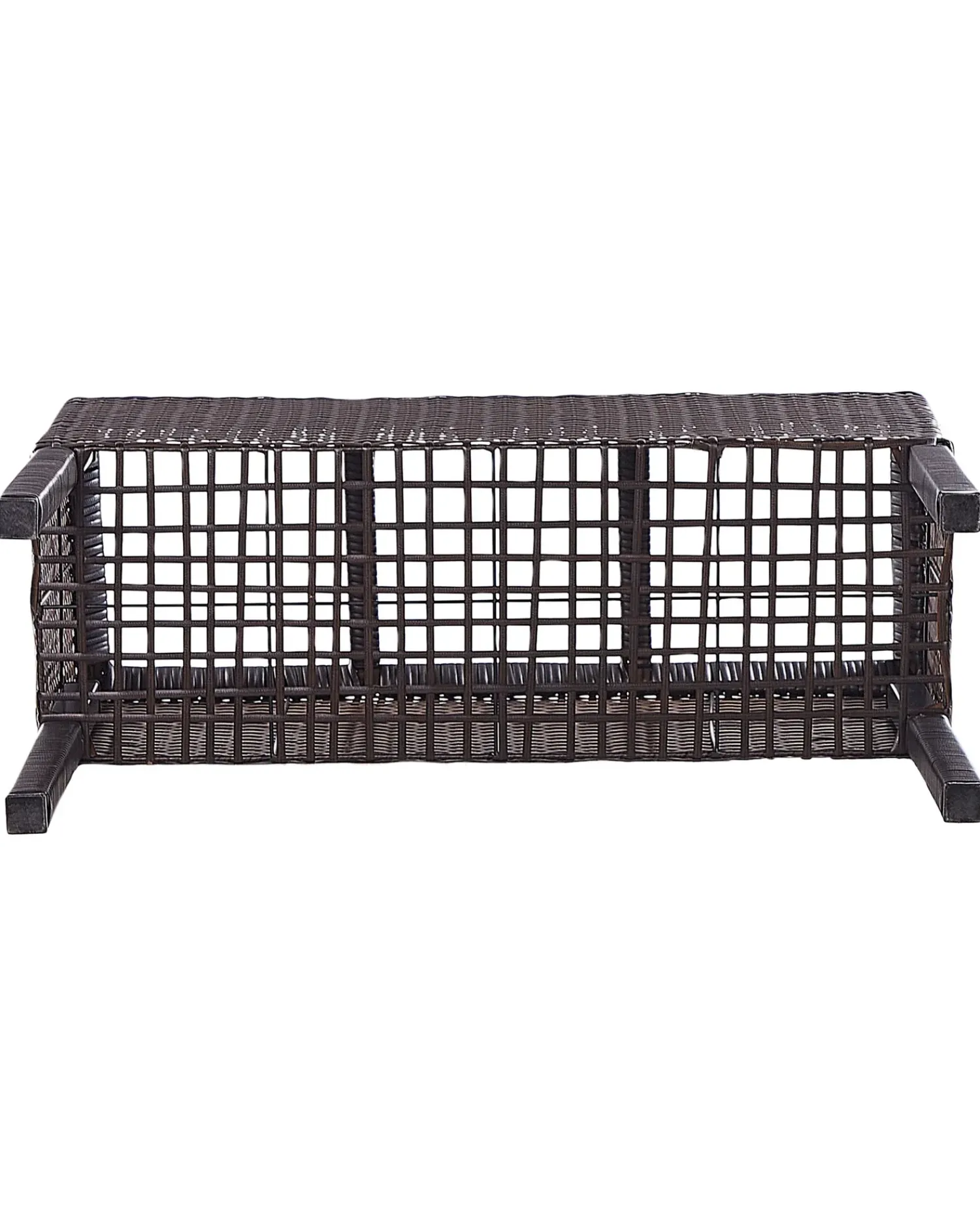 Online Beliani Vaso per piante rialzato CARAGANA Rattan sintetico (PE) 77 cm scuro Marrone