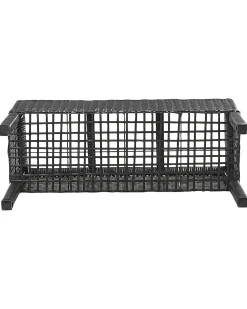 Best Beliani Vaso per piante rialzato CARAGANA Rattan sintetico (PE) 77 cm Nero