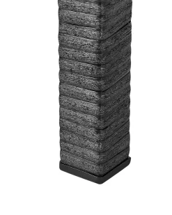 Best Beliani Vaso per piante rialzato CARAGANA Rattan sintetico (PE) 77 cm Nero