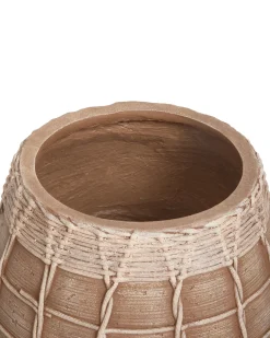 Online Beliani Vaso per piante rialzato DARMERA 30 cm Marrone chiaro Beige Marrone