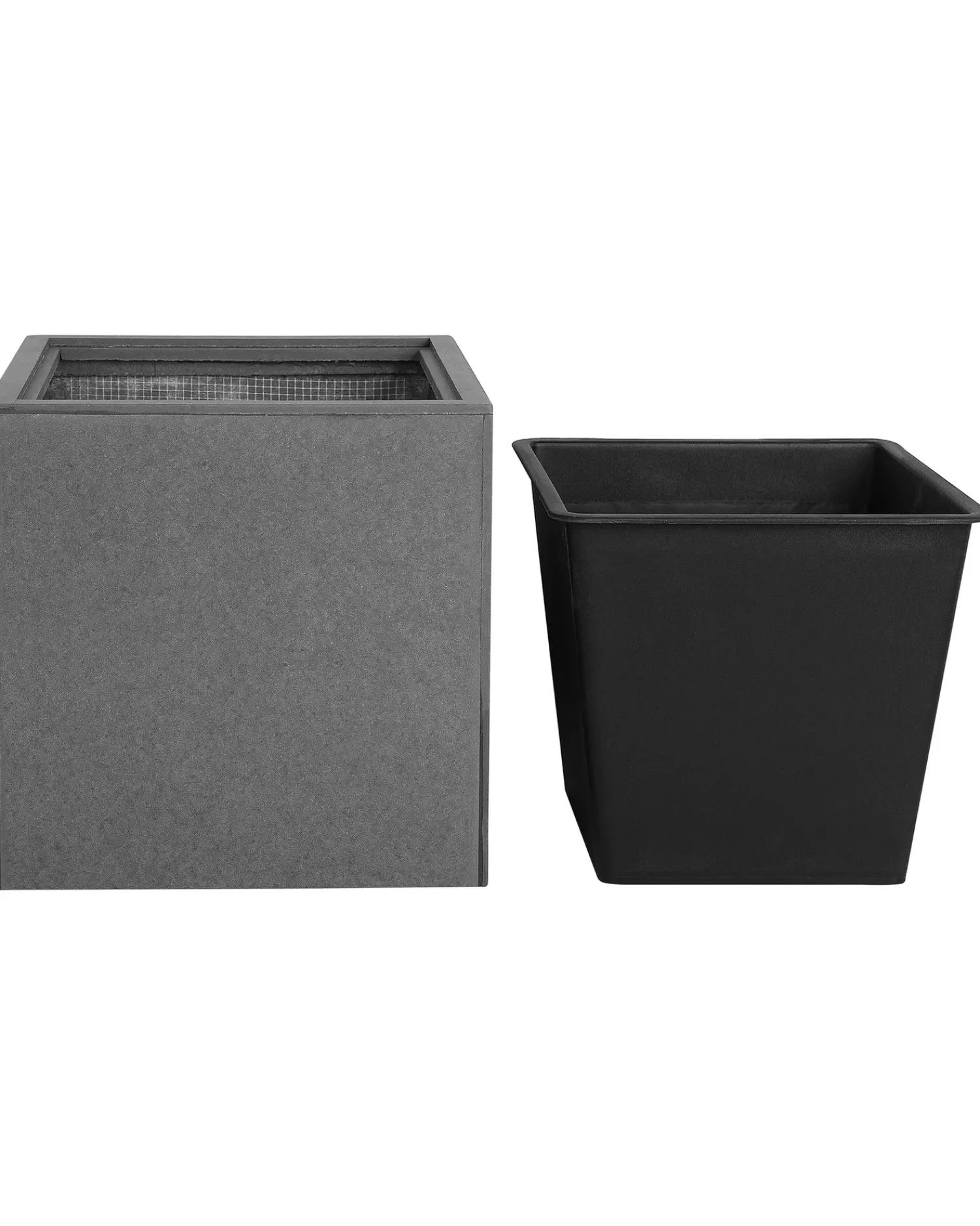 Sale Beliani Vaso per piante rialzato DRIMOS 30 cm Grigio chiaro Grigio Marrone Grigio