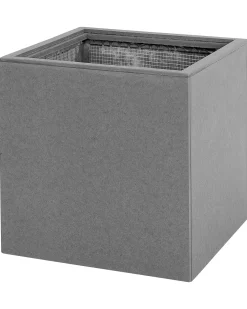Sale Beliani Vaso per piante rialzato DRIMOS 30 cm Grigio chiaro Grigio Marrone Grigio