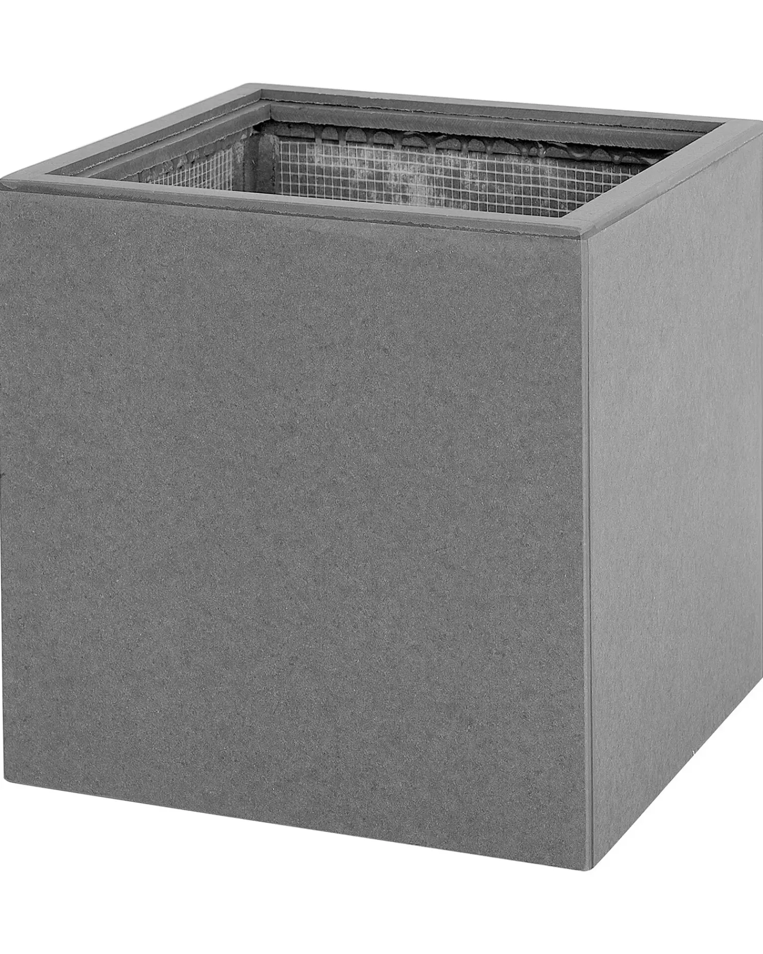 Sale Beliani Vaso per piante rialzato DRIMOS 30 cm Grigio chiaro Grigio Marrone Grigio