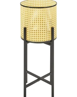 Sale Beliani Vaso per piante rialzato FALLOPIA Metallo 25 cm Beige Beige Nero