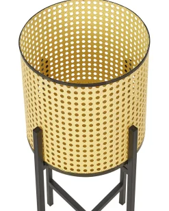 Sale Beliani Vaso per piante rialzato FALLOPIA Metallo 25 cm Beige Beige Nero