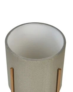 Discount Beliani Vaso per piante rialzato HYBRIDUM Metallo 33 cm Grigio Grigio Oro