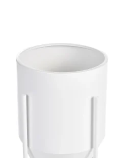 Online Beliani Vaso per piante rialzato HYBRIDUM Metallo 33 cm Bianco