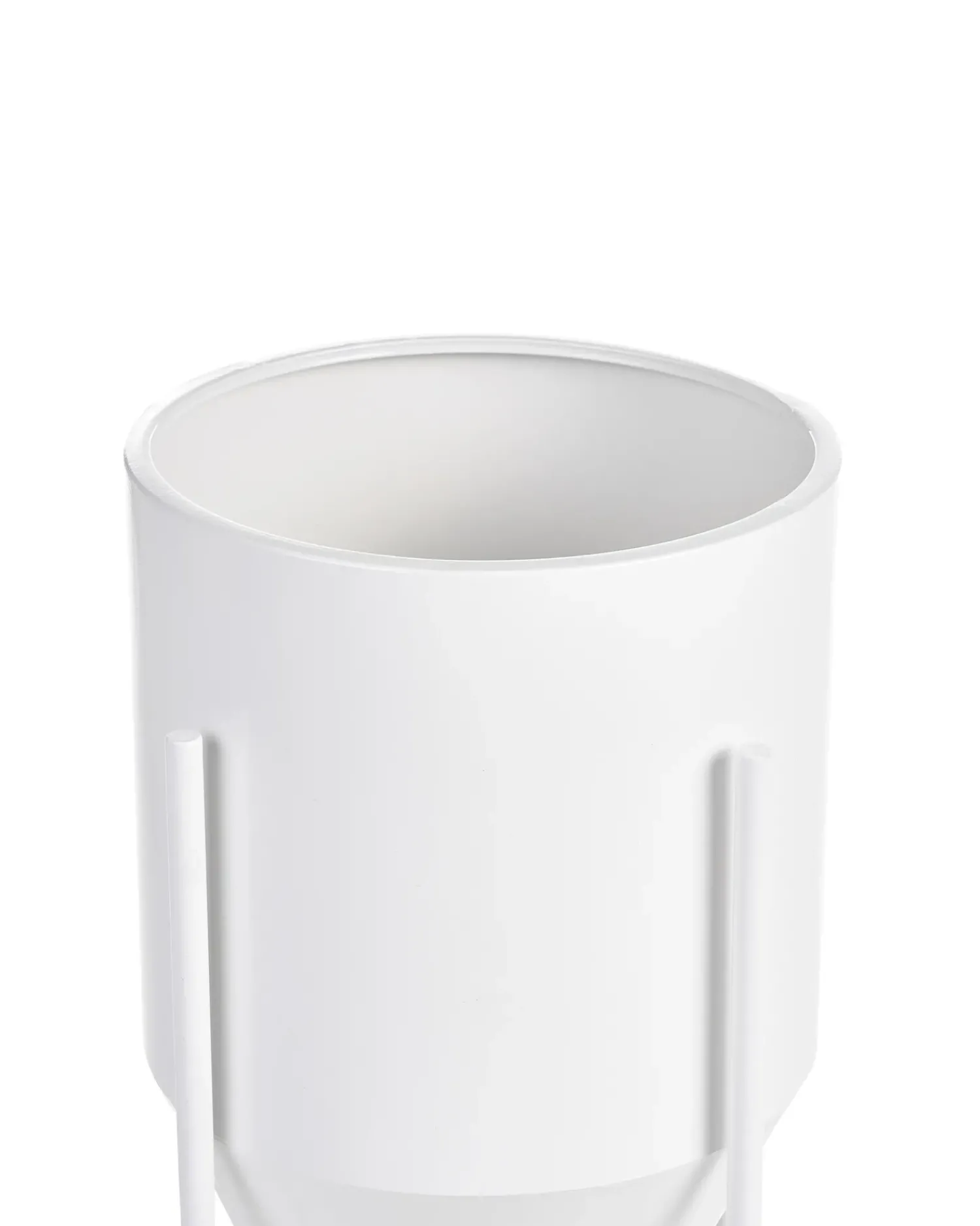 Online Beliani Vaso per piante rialzato HYBRIDUM Metallo 33 cm Bianco