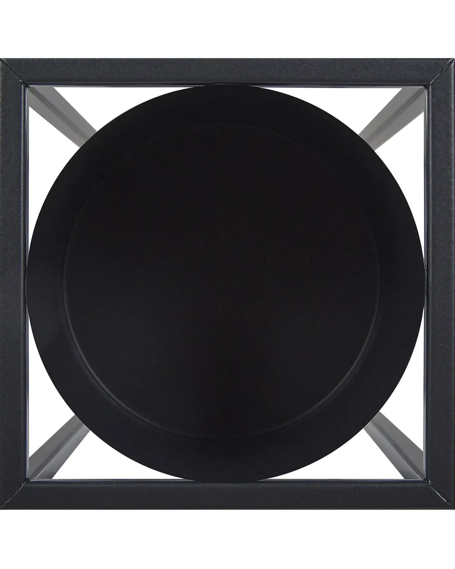 Beliani Vaso per piante rialzato IDRA Metallo 15 cm Nero