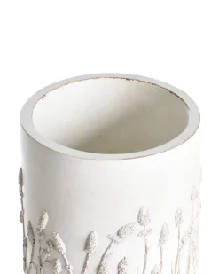 Outlet Beliani Vaso per piante rialzato JANINA 24 cm sporco Bianco