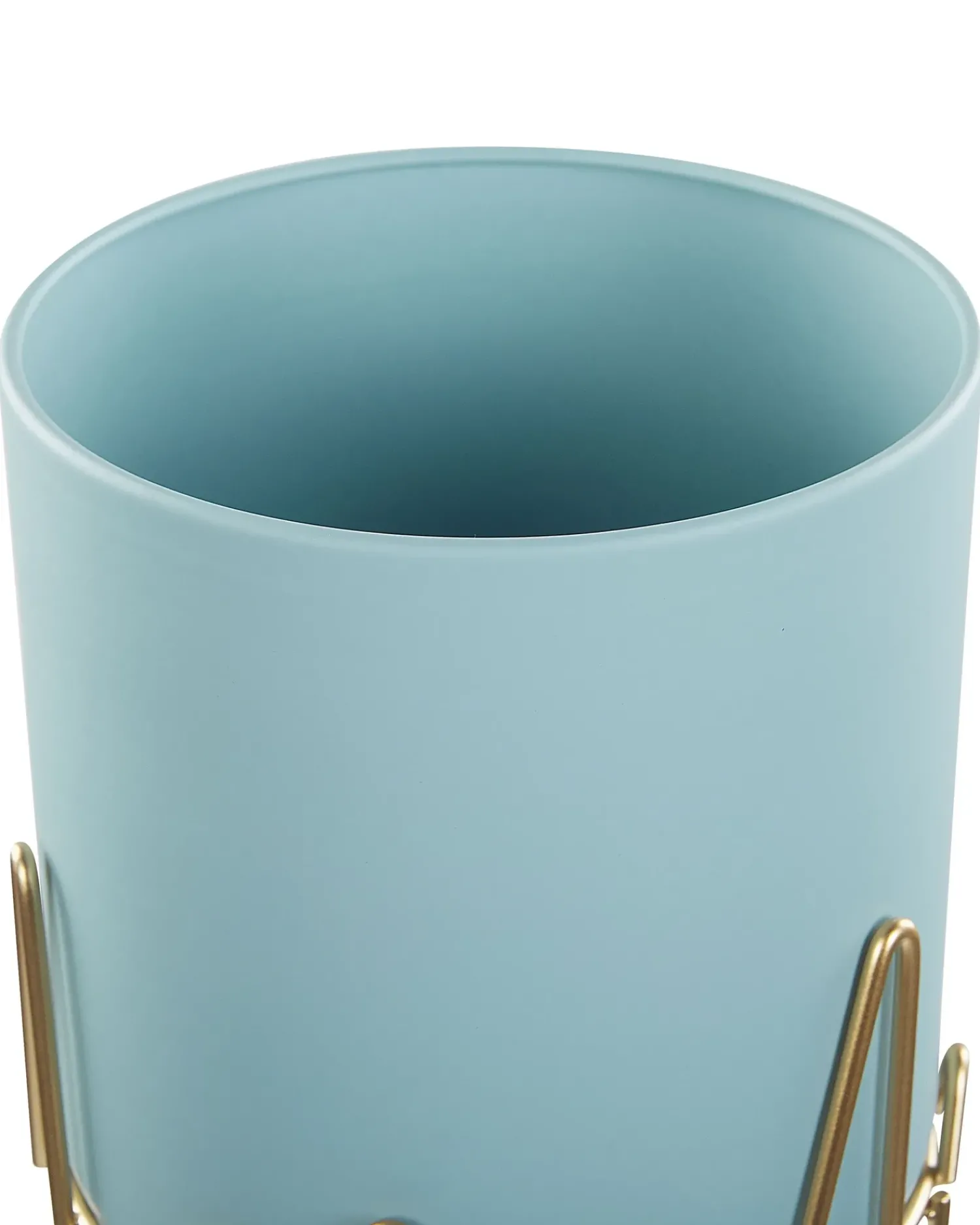 Hot Beliani Vaso per piante rialzato KALANDRA Metallo 19 cm Azzurro Oro Blu